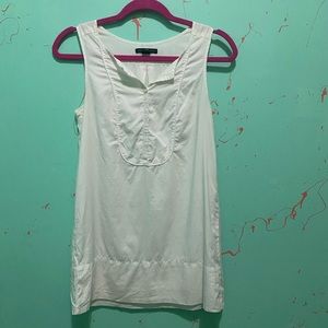 Sleeveless poplin shift dress